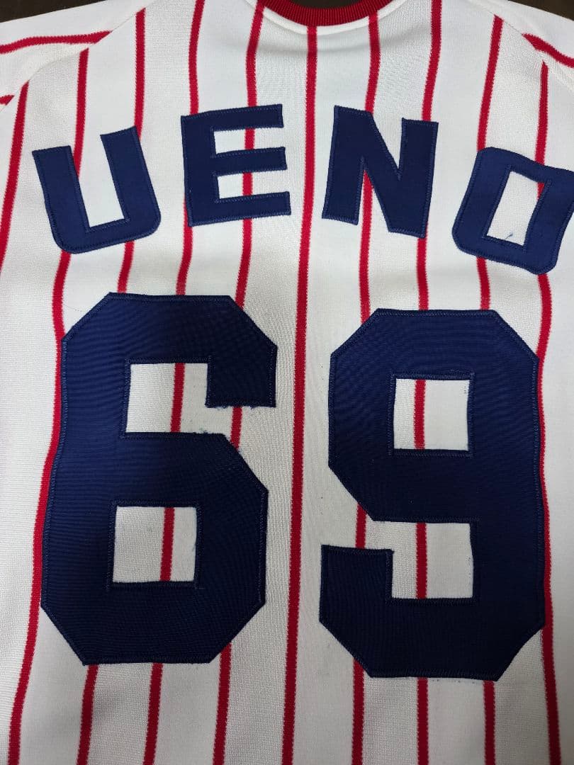 【実使用】東京ヤクルトスワローズ　上野忠選手1997年ホームユニホーム#69