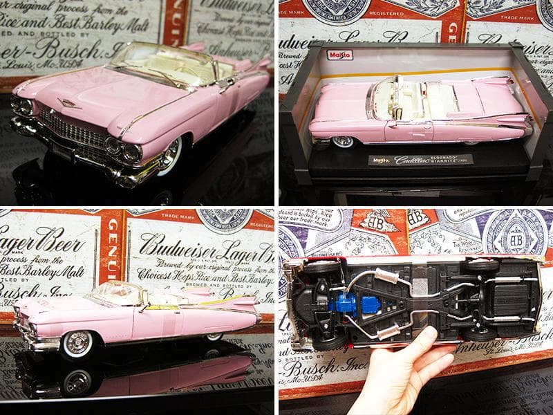 1959年ピンクキャデラック エルドラドビアリッツ 1/18 ミニカー マイスト