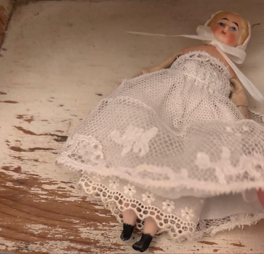 ❤︎10cm 小さチャイナヘッドドール 1900年　アンティーク　ビスクドール