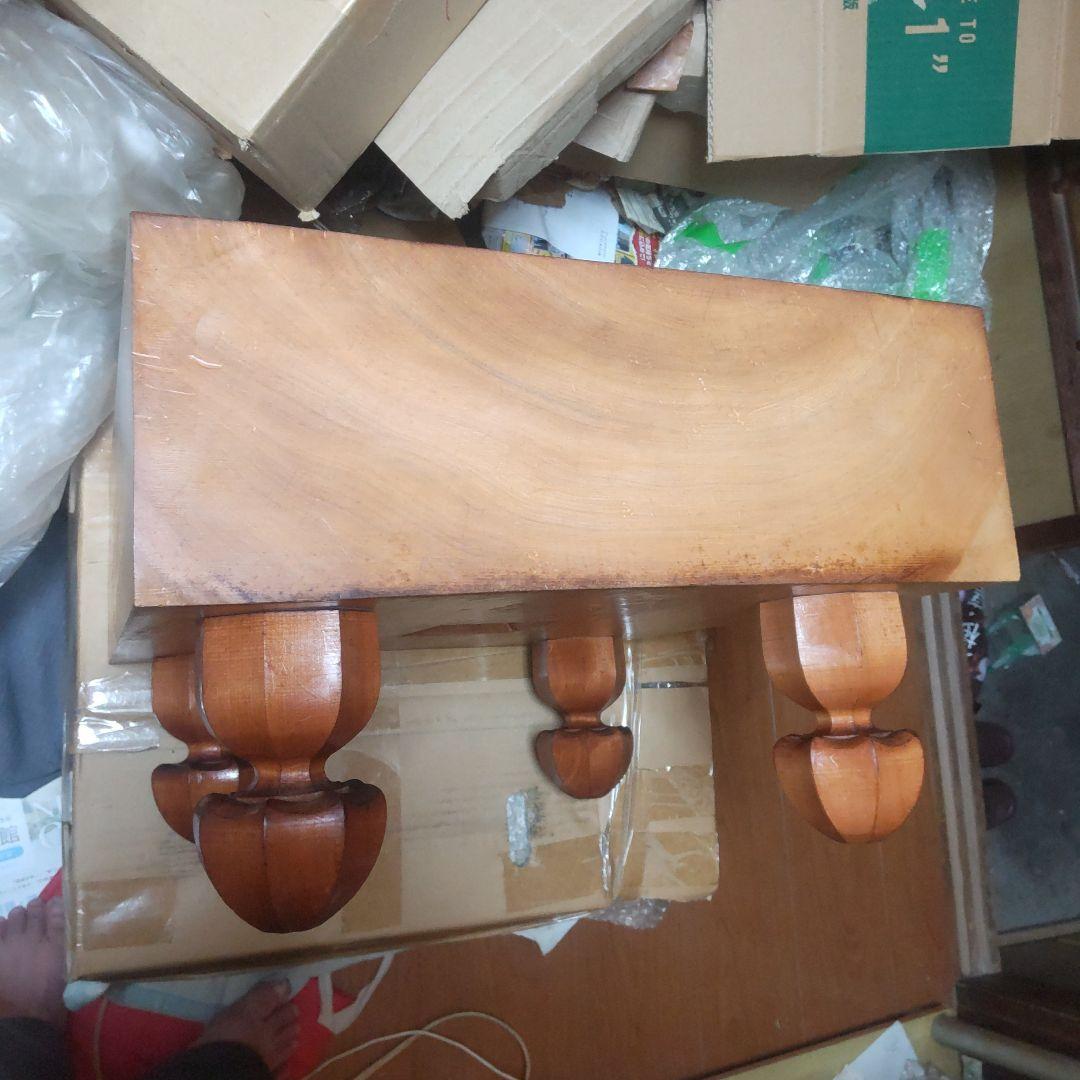 本桂碁盤５寸盤　木裏板目　カバー付き