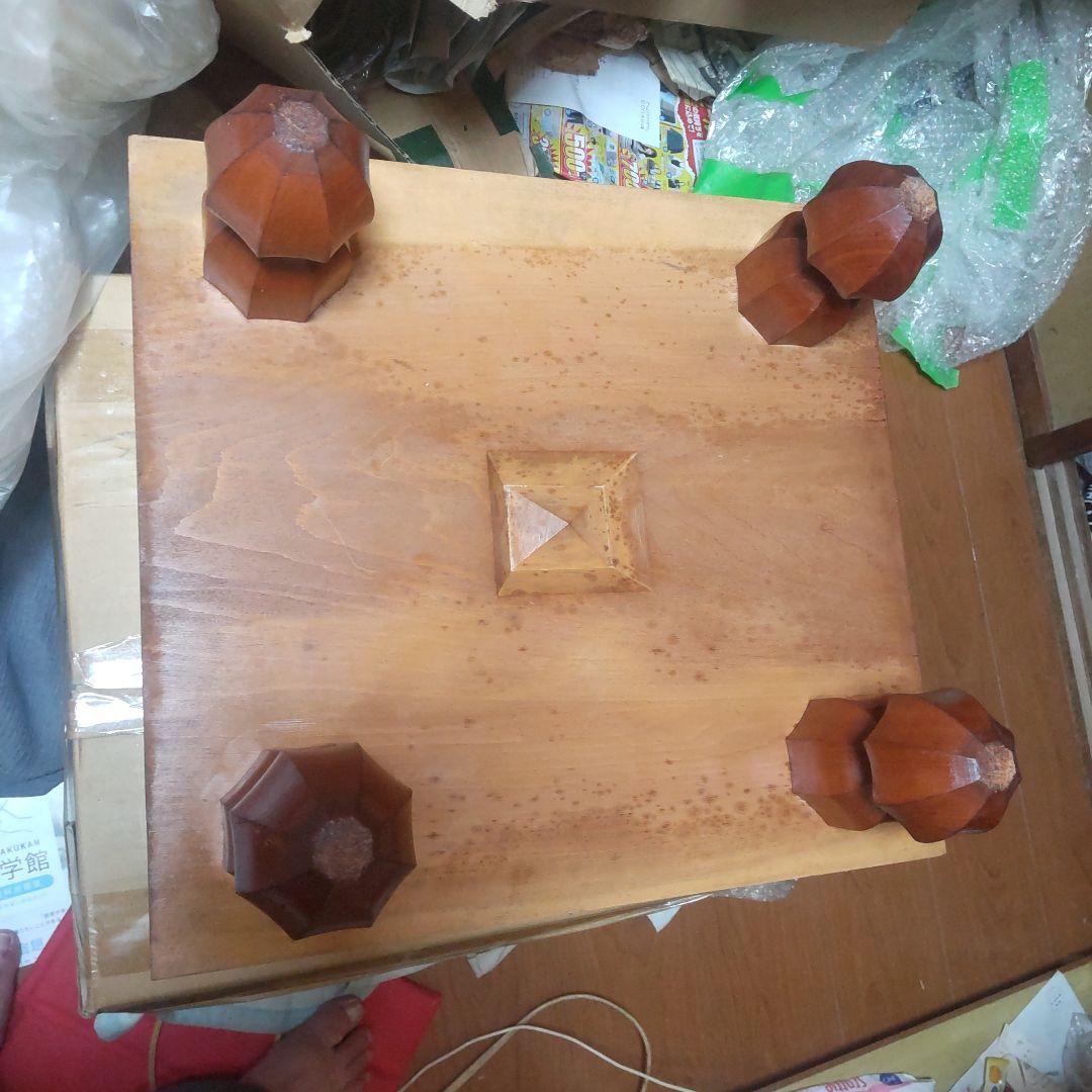 本桂碁盤５寸盤　木裏板目　カバー付き