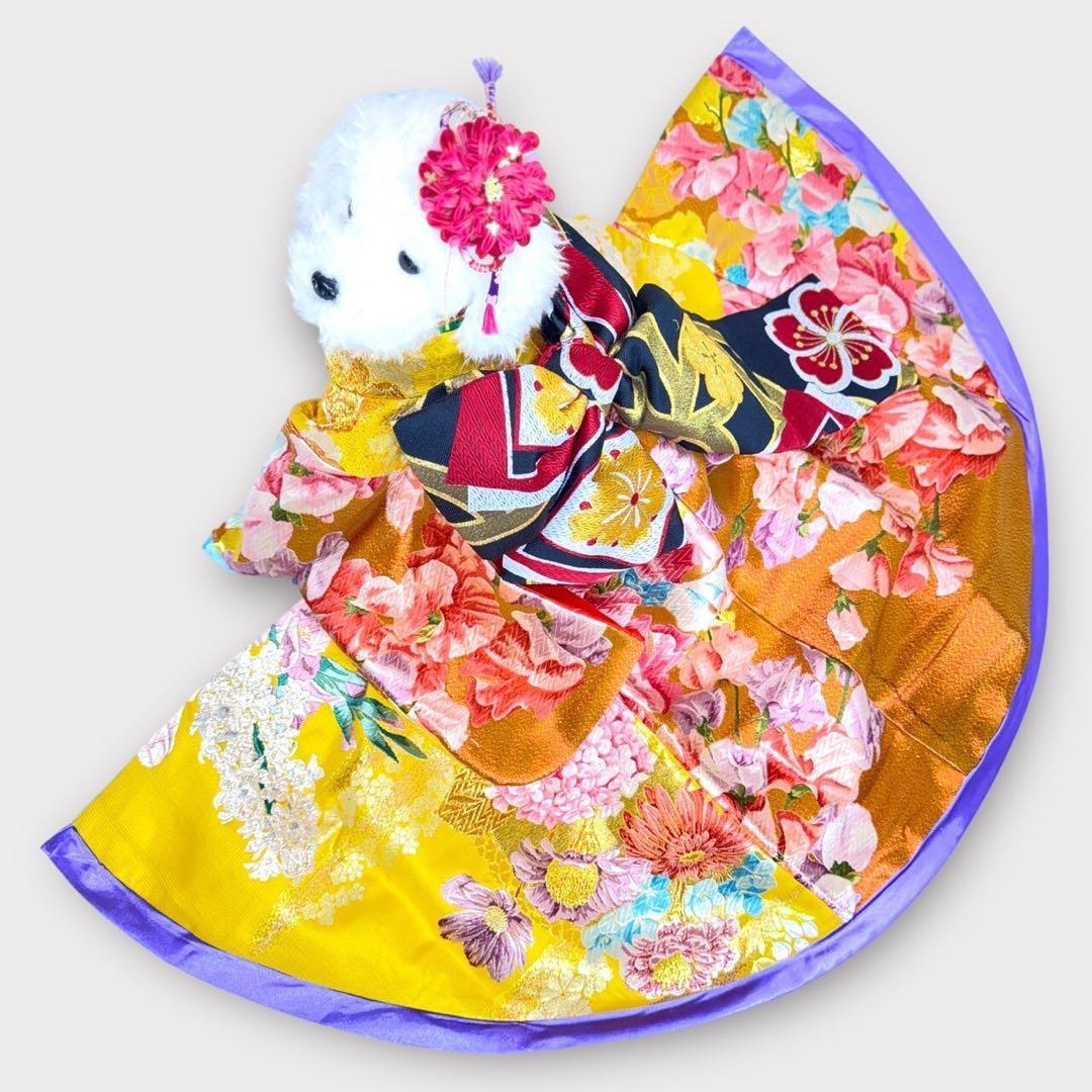 【新品ハンドメイド】ペット用　打掛　大振袖　おひきずり