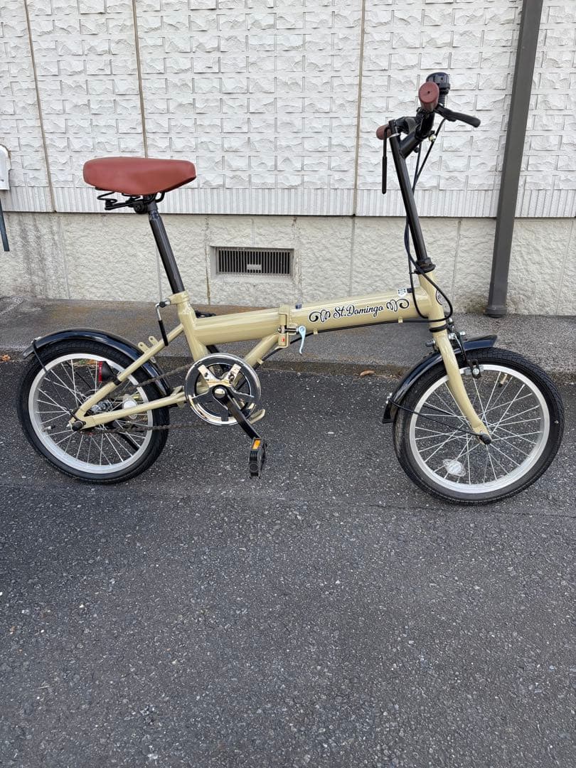 折りたたみ自転車 ベージュ