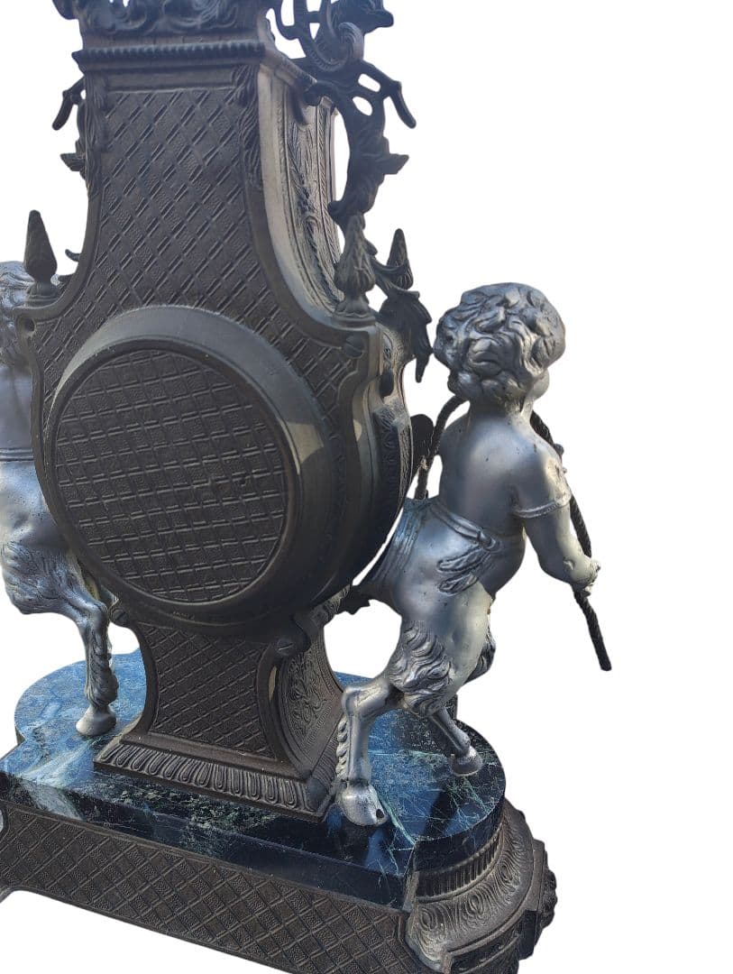 イタリア インペリアル Imperial製 大理石 置時計 高級 天使