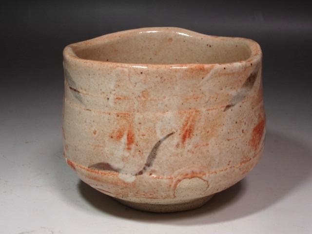 ☆　加藤唐九郎　志野茶碗　「松雪」　温もりを感じる一品です☆y548