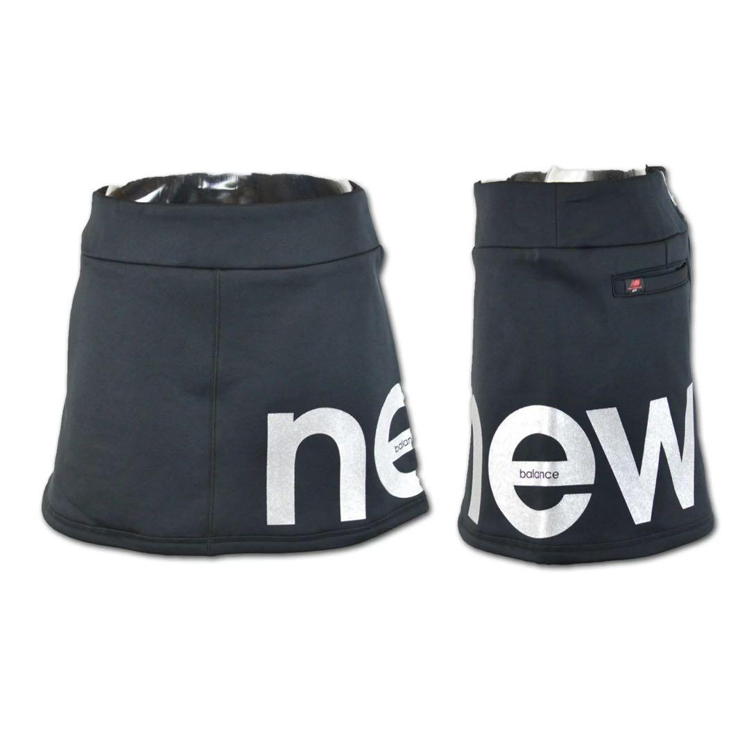 新品　ニューバランスゴルフ　レディース　裏起毛　インナー付きスカート　黒ブラック