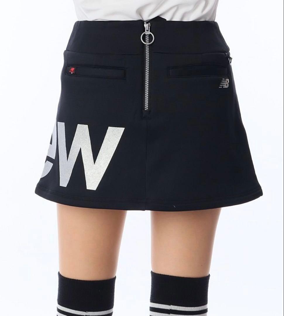 新品　ニューバランスゴルフ　レディース　裏起毛　インナー付きスカート　黒ブラック
