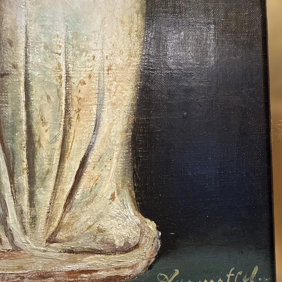 油彩画　唐　加彩婦人俑図　赤松克巳先生