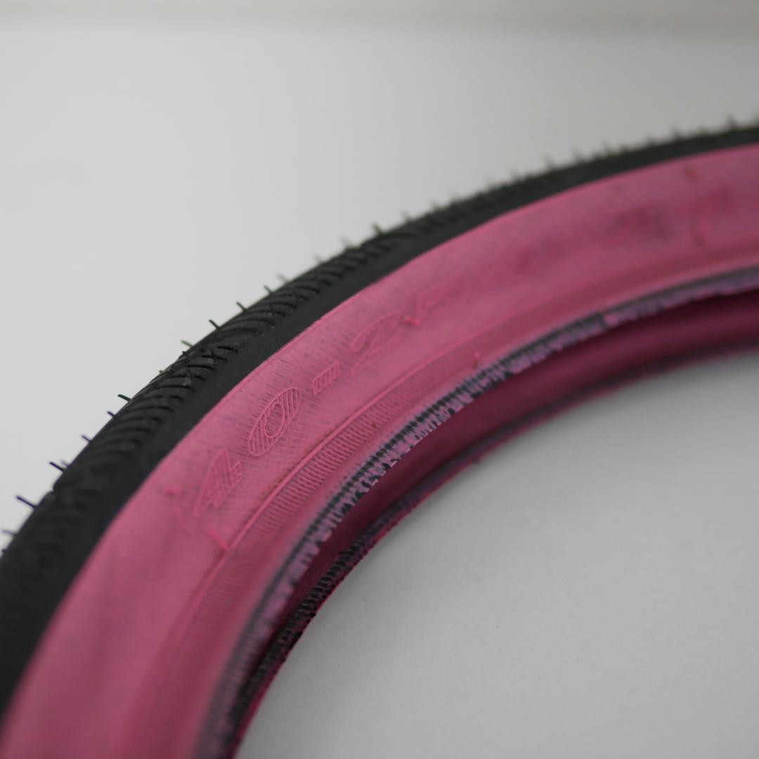 ピンク　14インチ　タイヤ　チューブ　14*1.5　1台分　ダホンＫ3