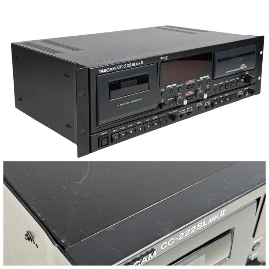 優良美品・TASCAM CDレコーダー/カセットデッキ CC-222SLMK2