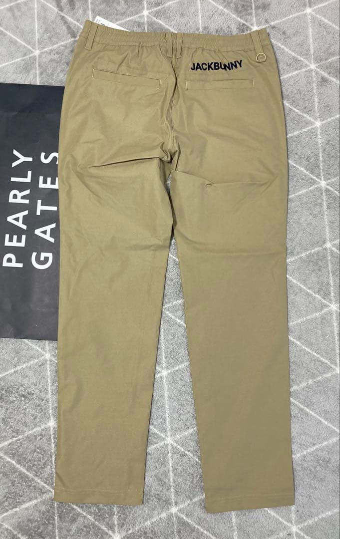 新品 パーリーゲイツ ジャックバニー ポリエステルツイルパンツ(5)L/ベージュ