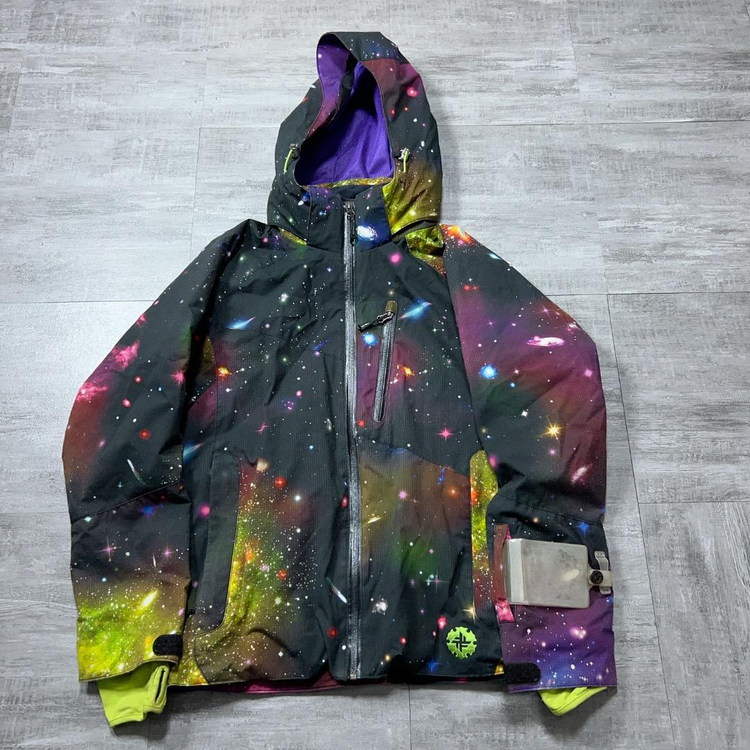FABLICE ファブリス 総柄 宇宙 スキーウェア フルオープン ジップ S