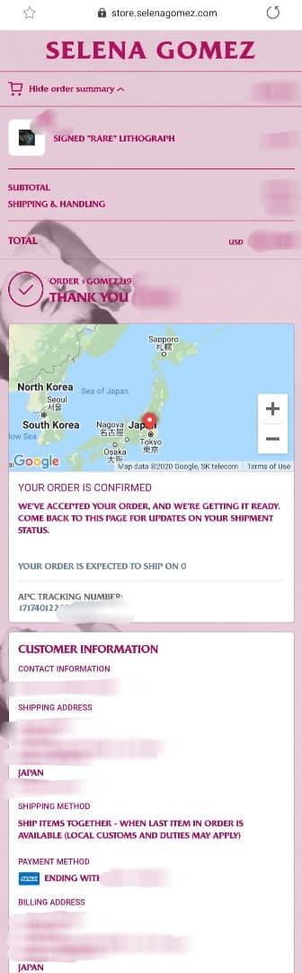 セレーナ・ゴメス Selena Gomez 直筆サイン入り Rareミニポスター