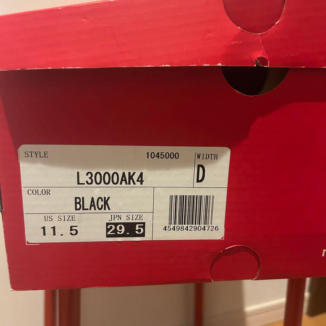 ニューバランス　野球用　スパイク　29.5cm 黒　L3000AK4