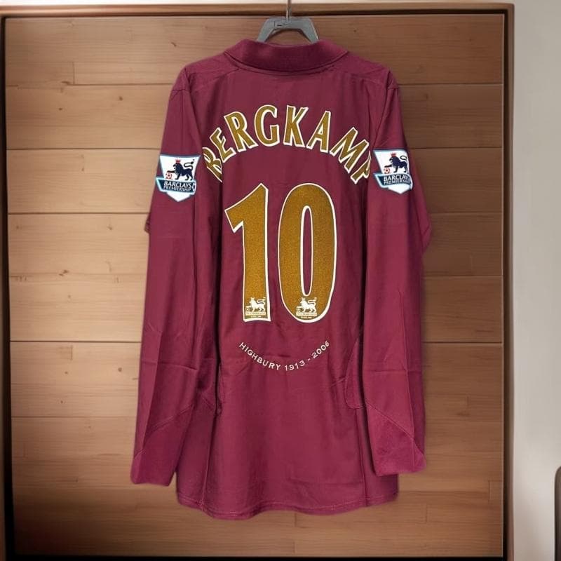05-06 アーセナル ベルカンプ BERGKAMP 10番 長袖 シャツ