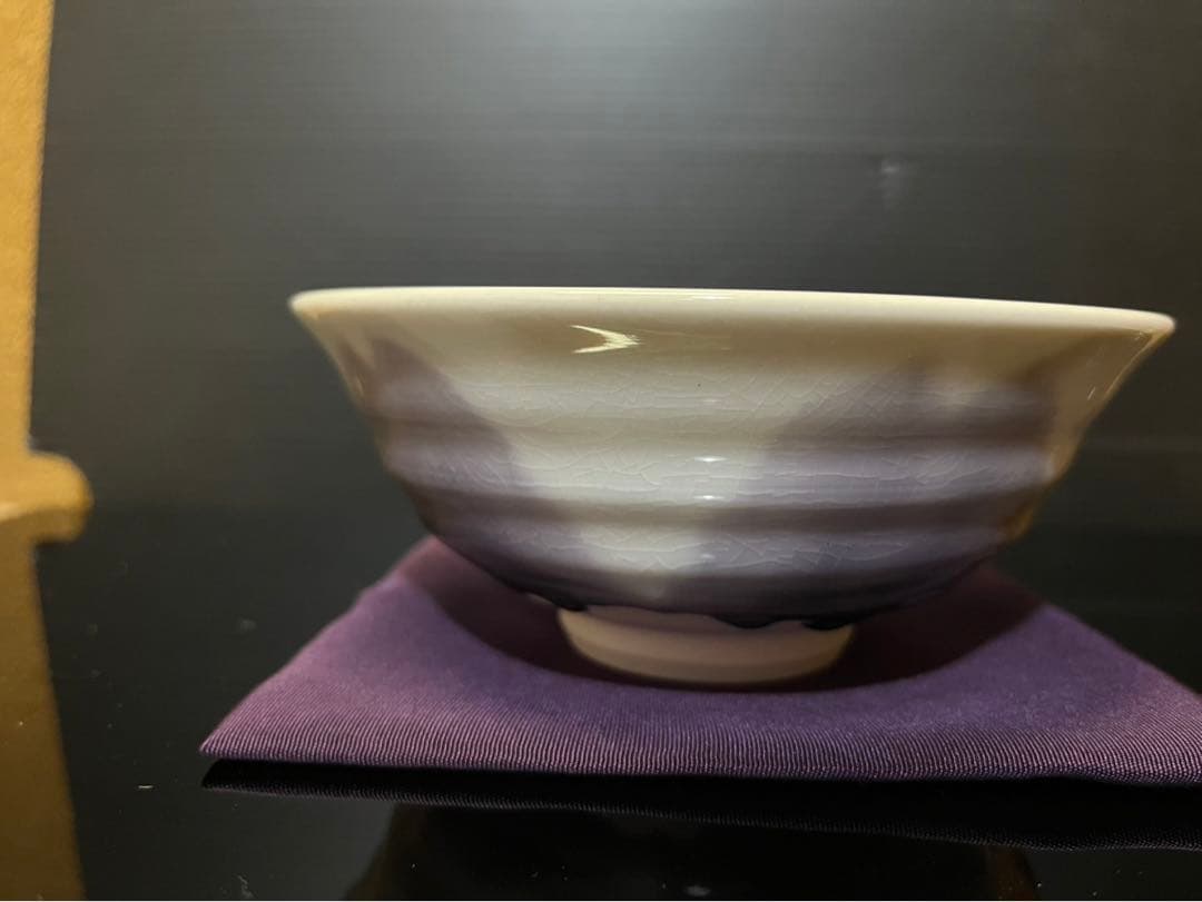 四代徳田八十吉　「淡墨桜」　茶碗