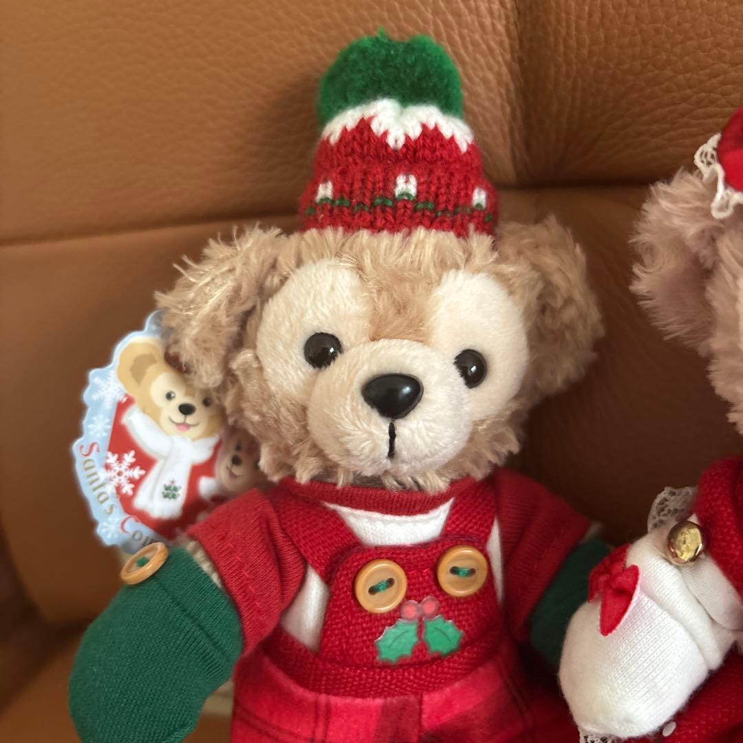 ダッフィー シェリーメイぬいぐるみバッジ クリスマス 新品タグつき お顔厳選