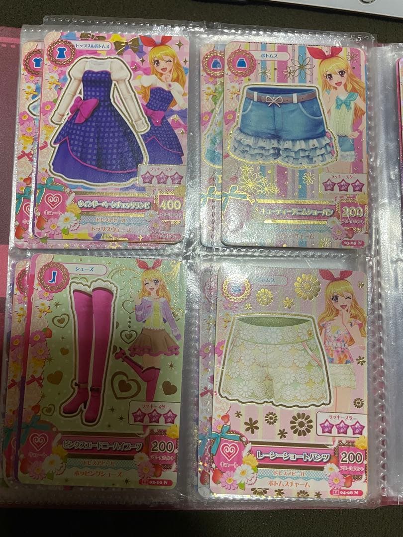 アイカツカードセット（青髪・赤髪キャラクター）