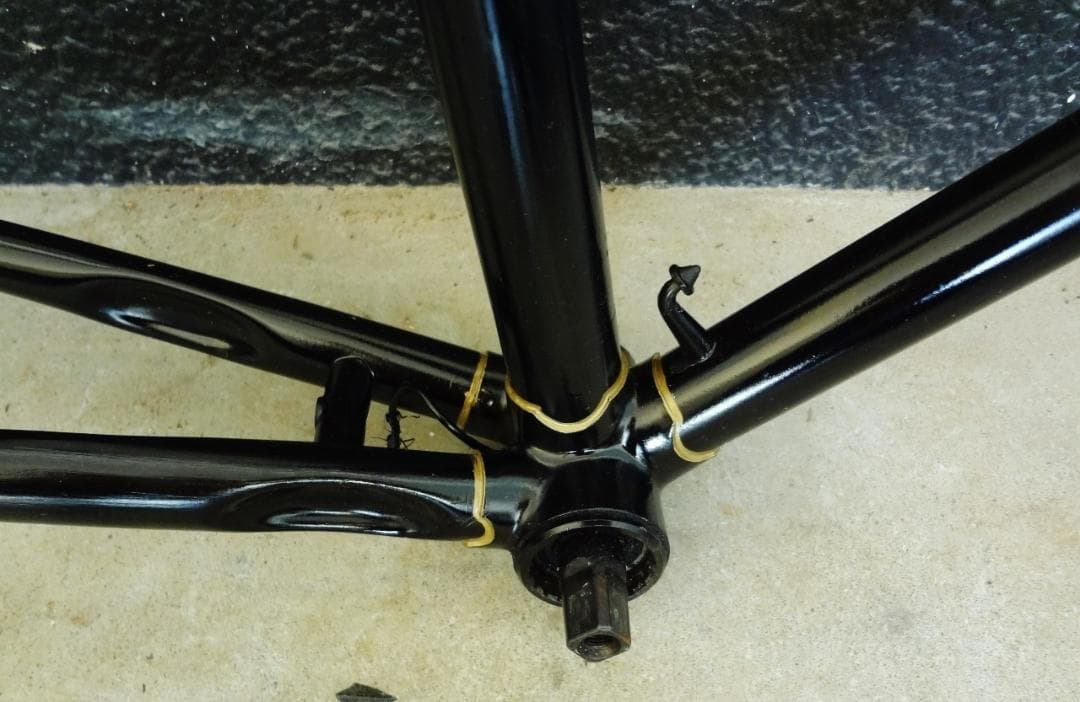 【リペイント　良品】　ヴィンテージ　クロモリ　ロードバイク フレーム　黒