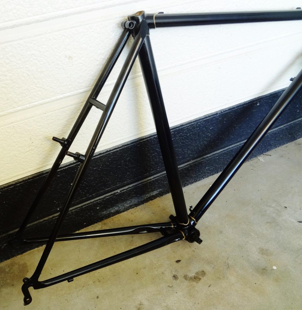 【リペイント　良品】　ヴィンテージ　クロモリ　ロードバイク フレーム　黒