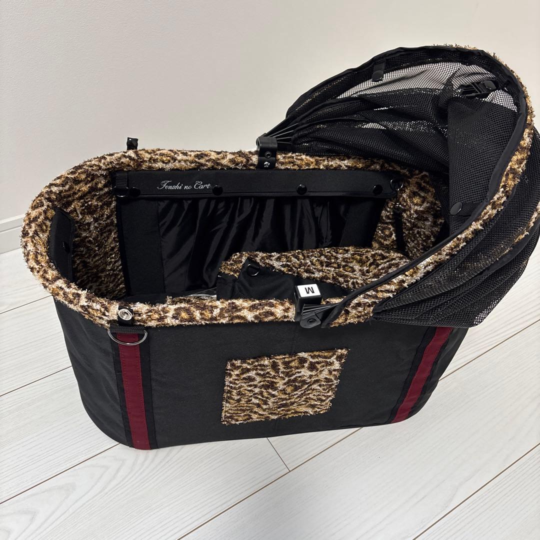 天使のカート　レオパード柄 犬用キャリー　バッグ　Mサイズ