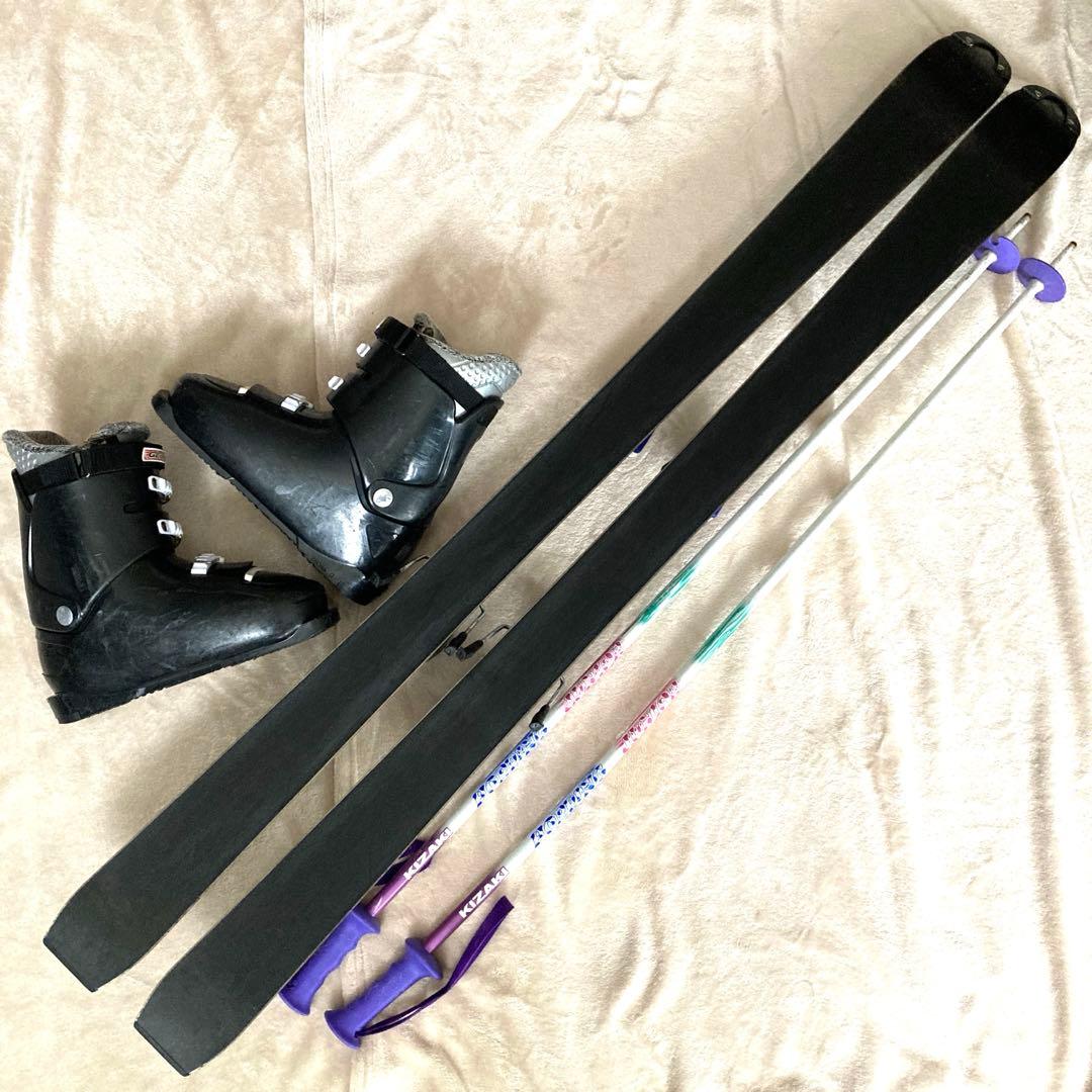 スキー3点セットスキーセットスキー板130cmスキー靴24cm男女ジュニア子供