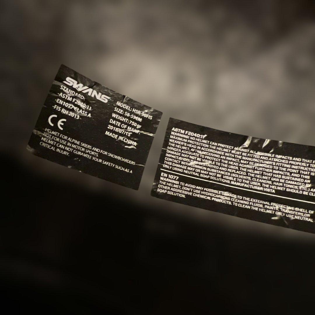 SWANS ヘルメットFIS対応　スキー用ヘルメット ブラック