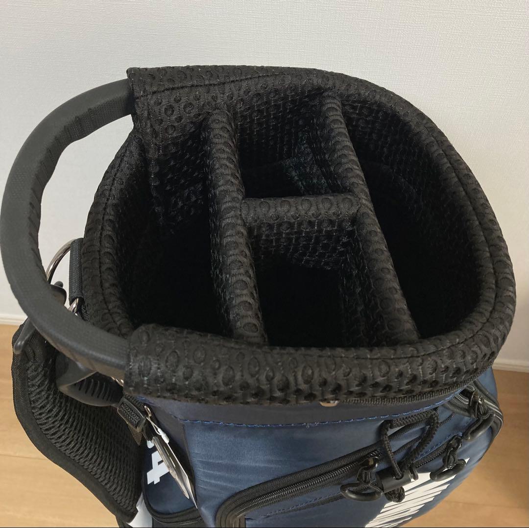 新品 パーリーゲイツ ジャックバニー 定番キャディバッグ 自立型 46インチ 紺