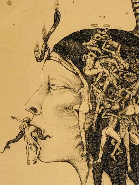 幻の名作❗️多賀新-虚飾　江戸川乱歩の表紙絵の実物特別頒布