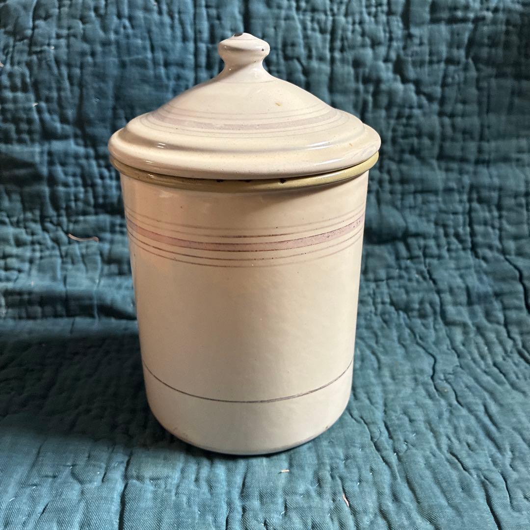 フランス　アンティーク　JAPY ホーロー　キャニスター