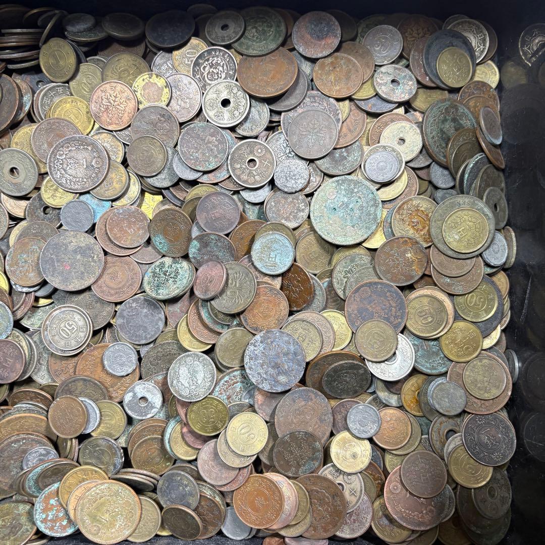 ⑤ジャンク古銭(アルミ無し)まとめ売り 約5kg 在庫処分品