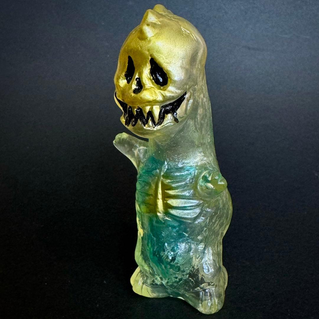 エレガブ ドクロ太郎怪獣シリーズ 【ホネゴン】インディーズ ソフビ 指人形 金