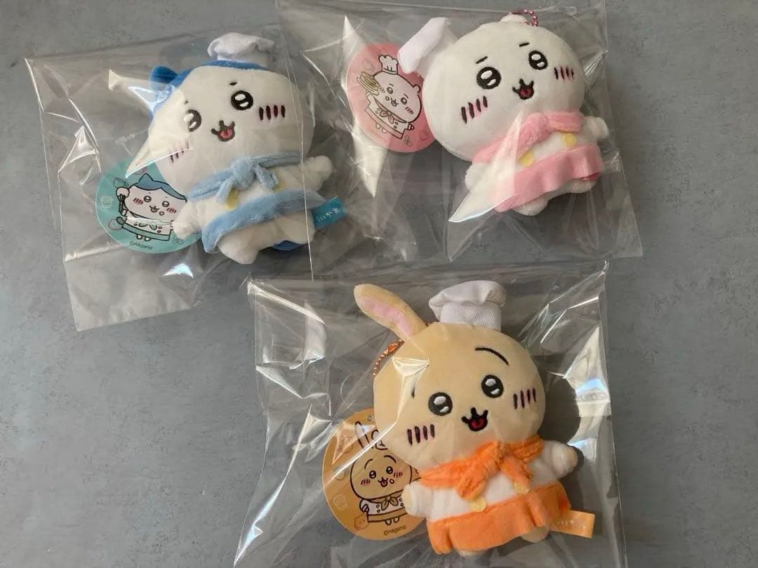 ハチワレ&ちいかわ&うさぎ　カフェコックさんマスコット