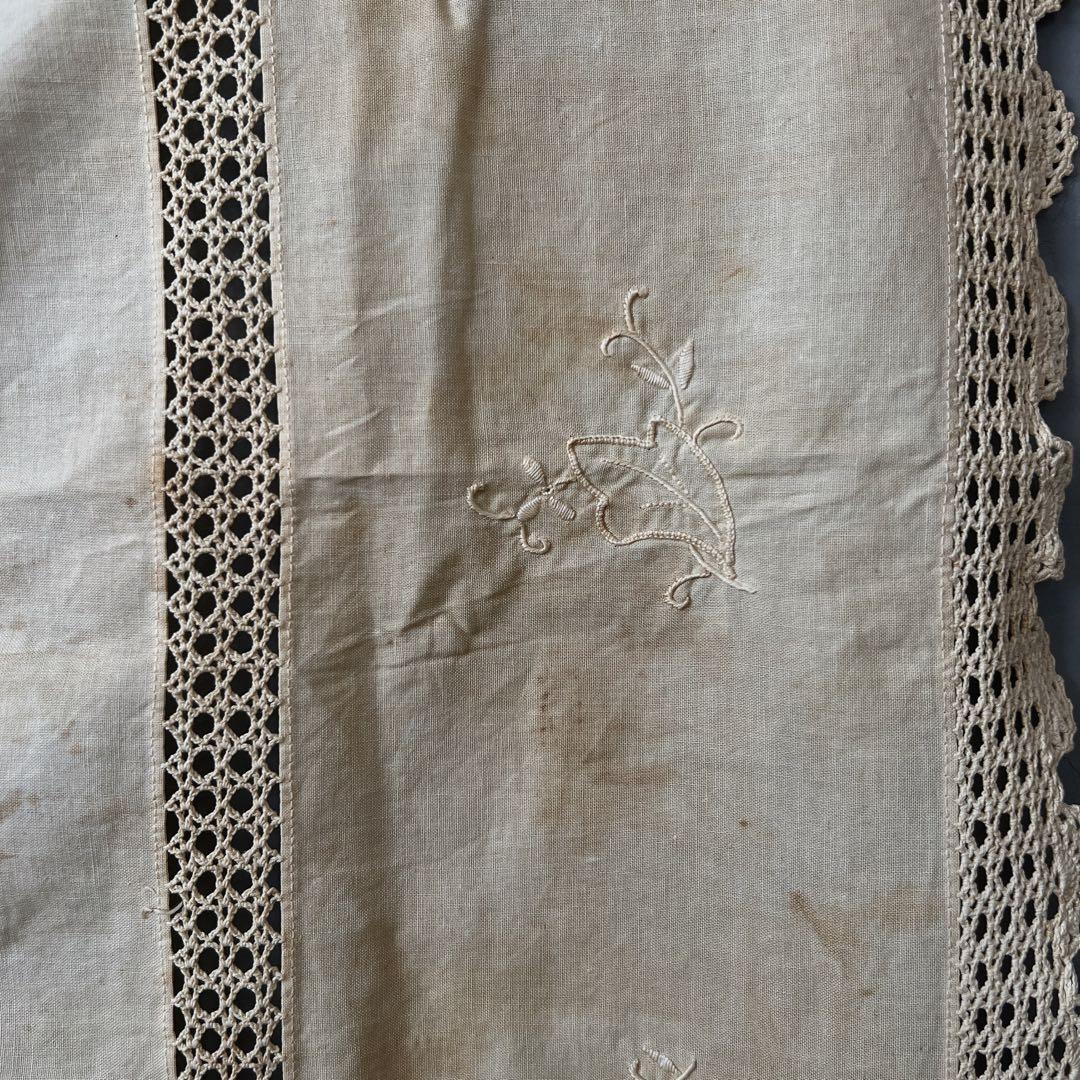 アンティークレース ドイリー 大型 テーブルクロス フランスアンティーク