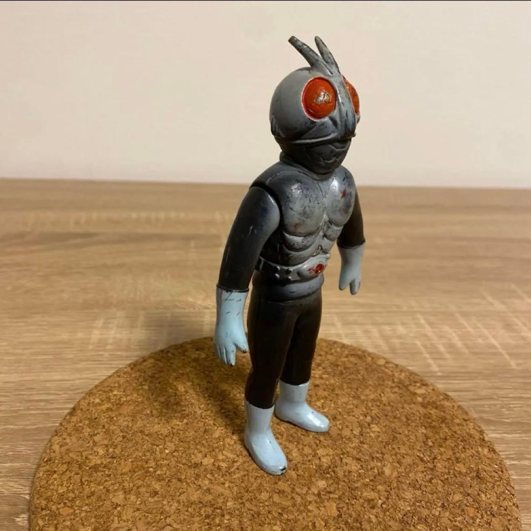 当時物 昭和レトロ ソフビ 旧バンダイ 仮面ライダー1号 石森プロ　東映