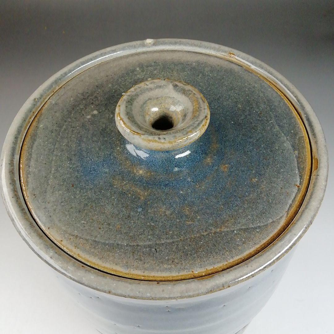 Ｔ６８６　水指　『熊野焼』『細水指』『皿谷実 造』　共箱　茶道具