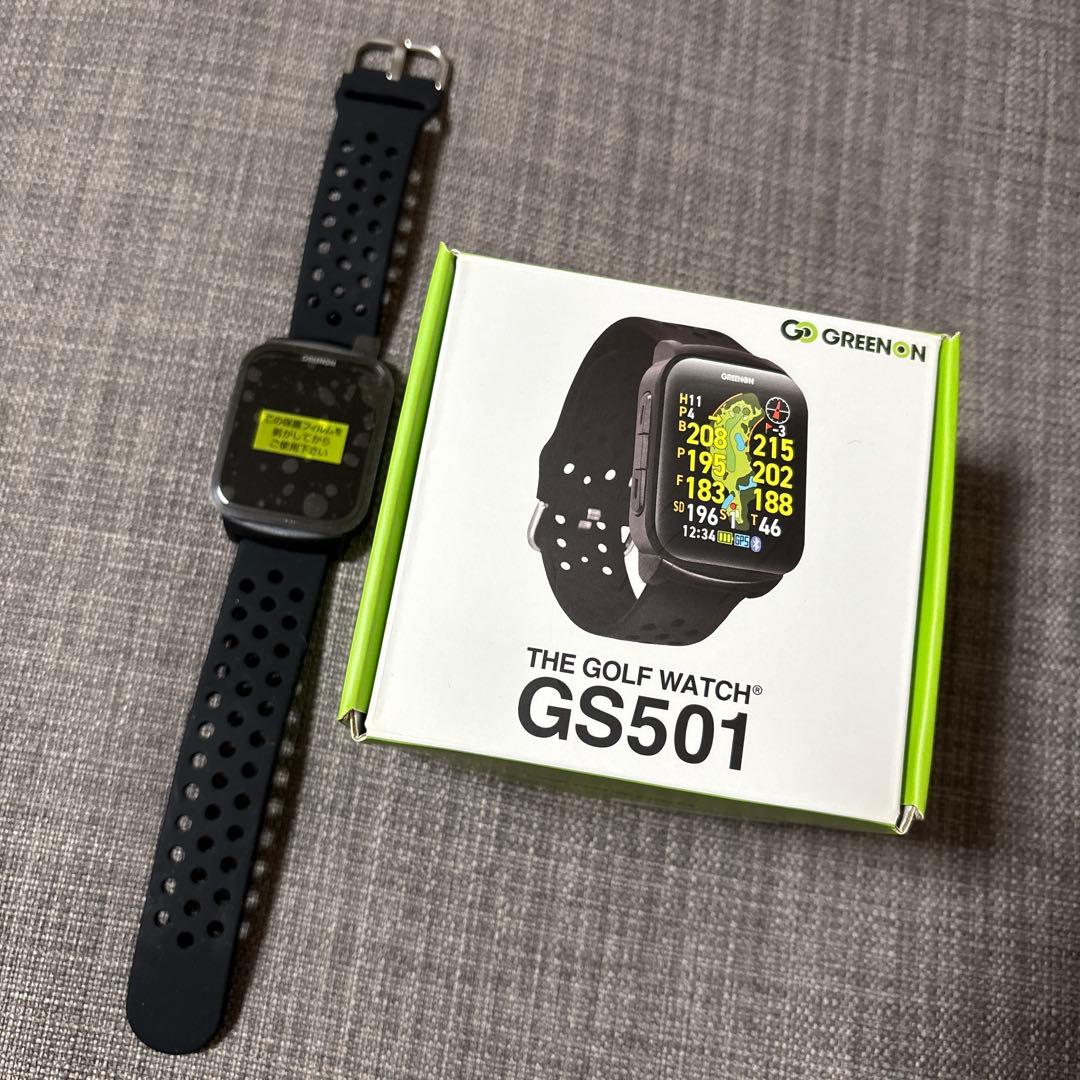 美品グリーンオン ゴルフウォッチGS501