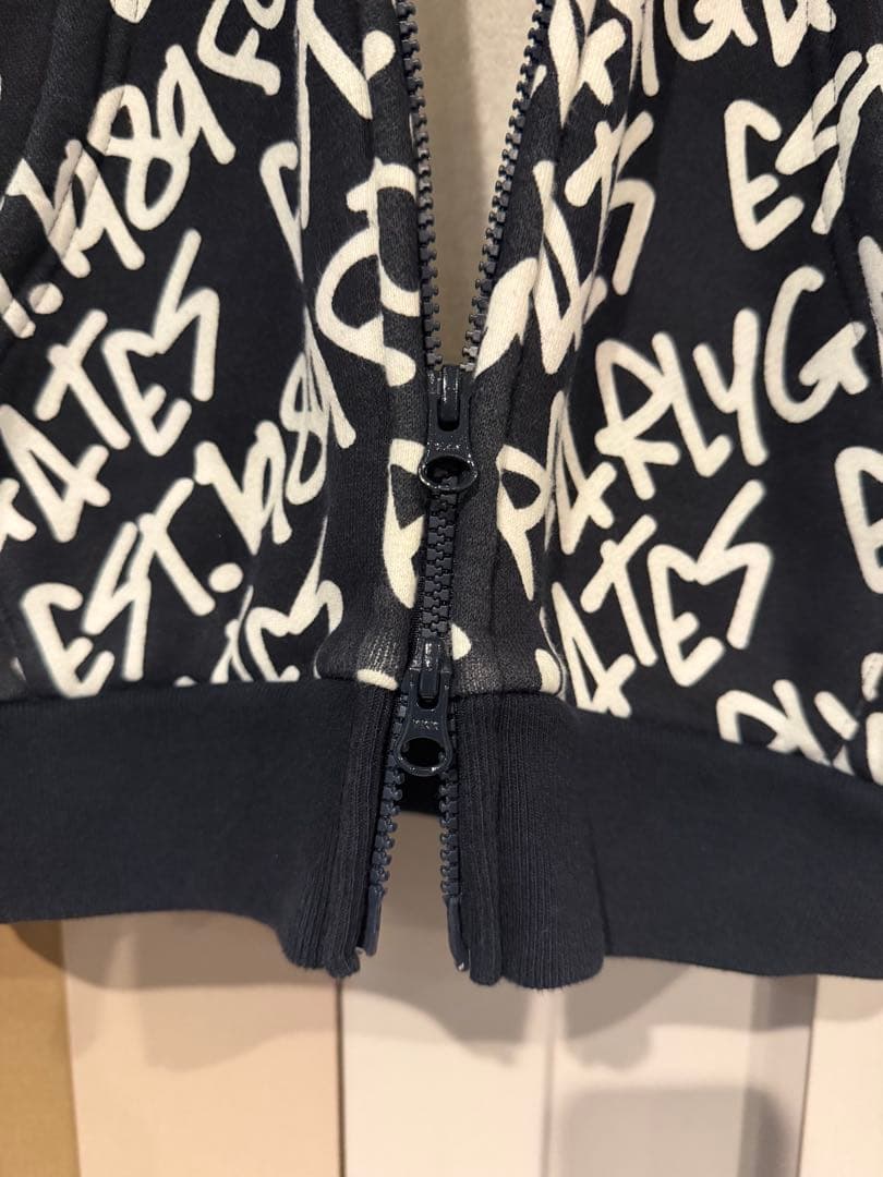 パーリーゲイツ　ジップパーカー　裏起毛　サイズ4 ネイビー