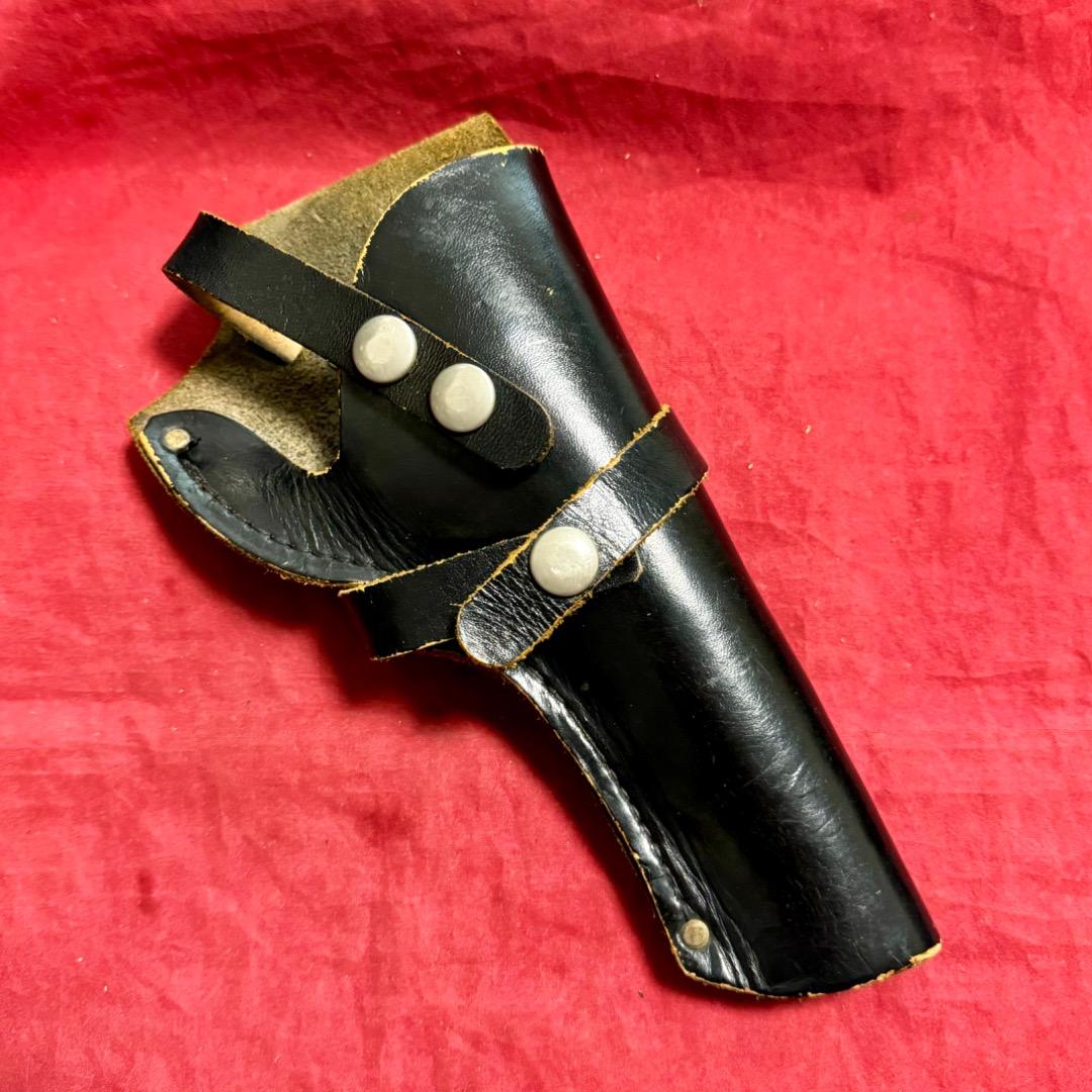 整備済 黒革製 大型リボルバー用 ヒップホルスター