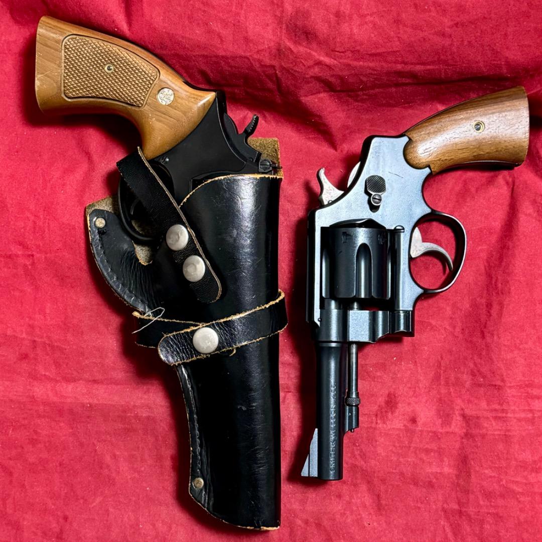 整備済 黒革製 大型リボルバー用 ヒップホルスター