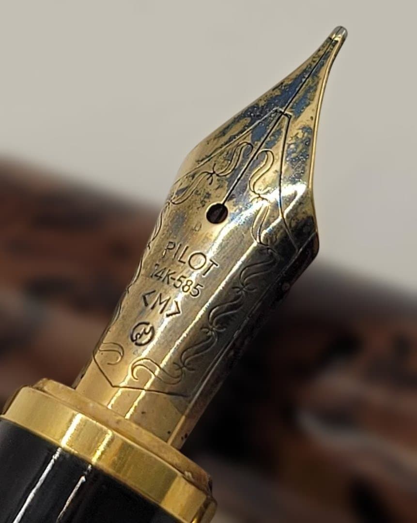 ヴィンテージ PILOT カスタム べっこう柄 万年筆 14K 585