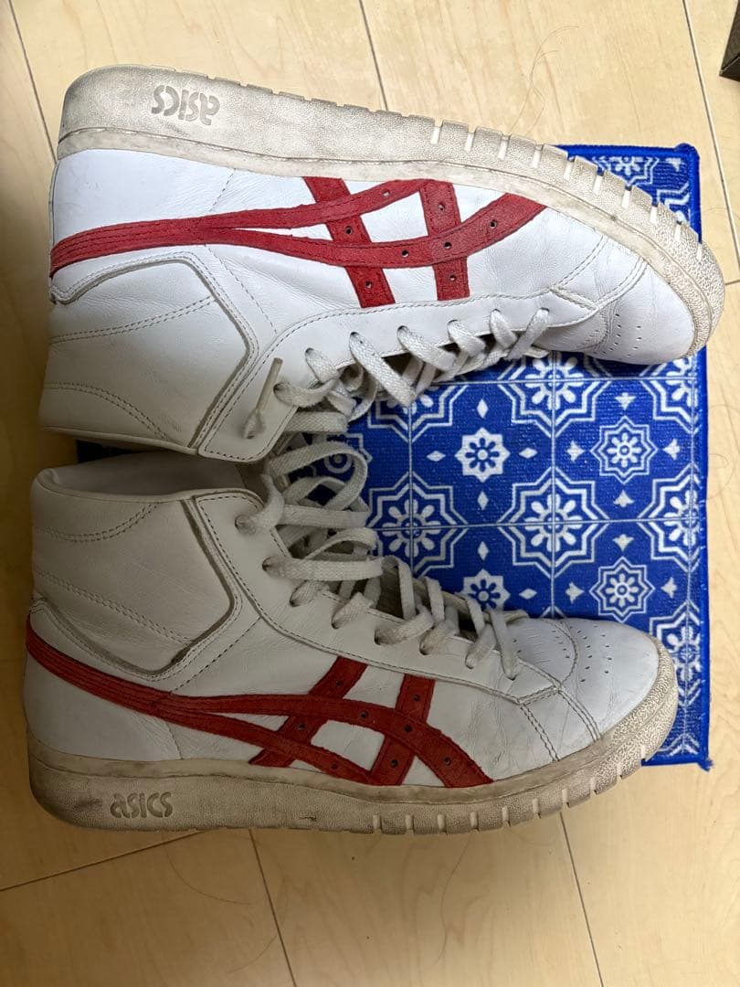 ASICSシューズ 25.5cm ホワイト/レッド