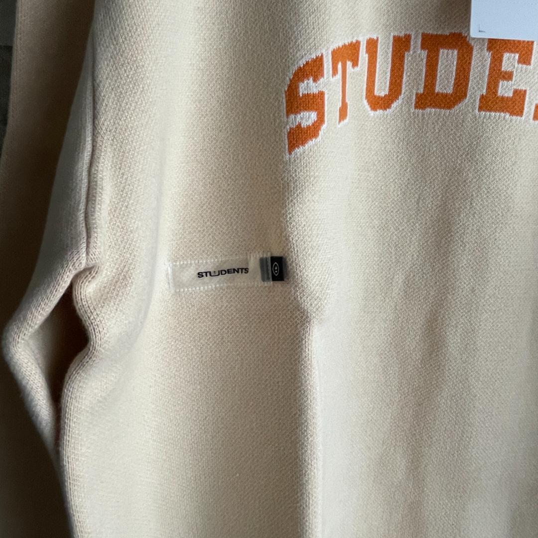 新品 Students Golf ジャガードセーター ゴルフニット カーキ L