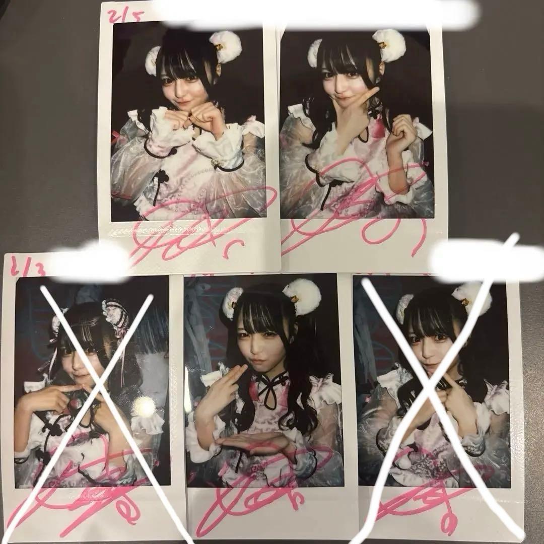 那蘭のどか サイン チェキ 5枚 チャイナ