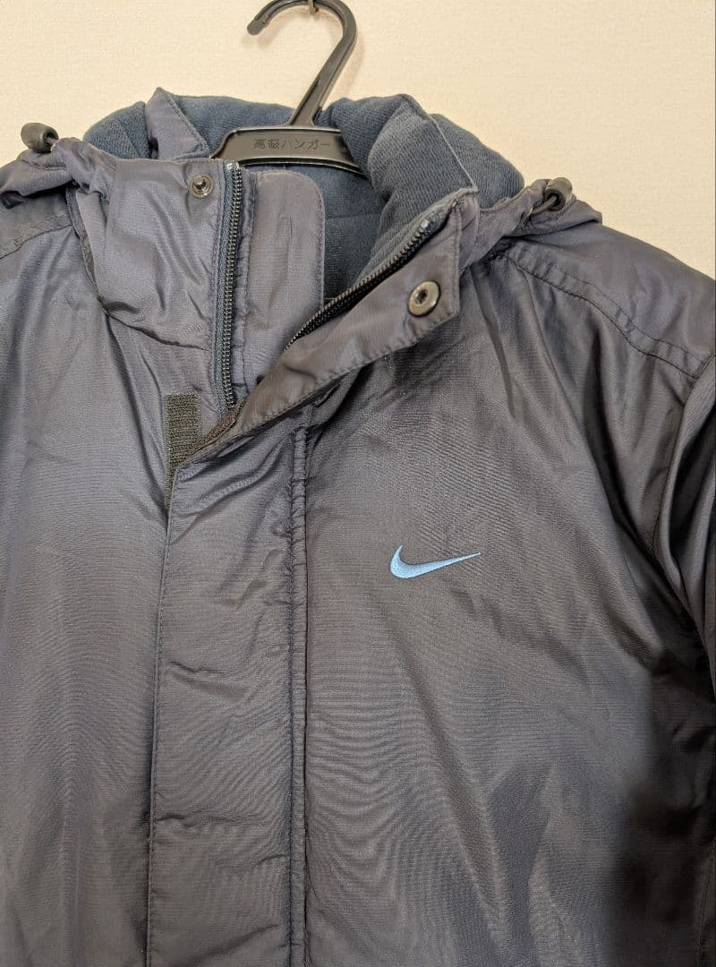 Nike ネイビー ベンチコート フード付き S