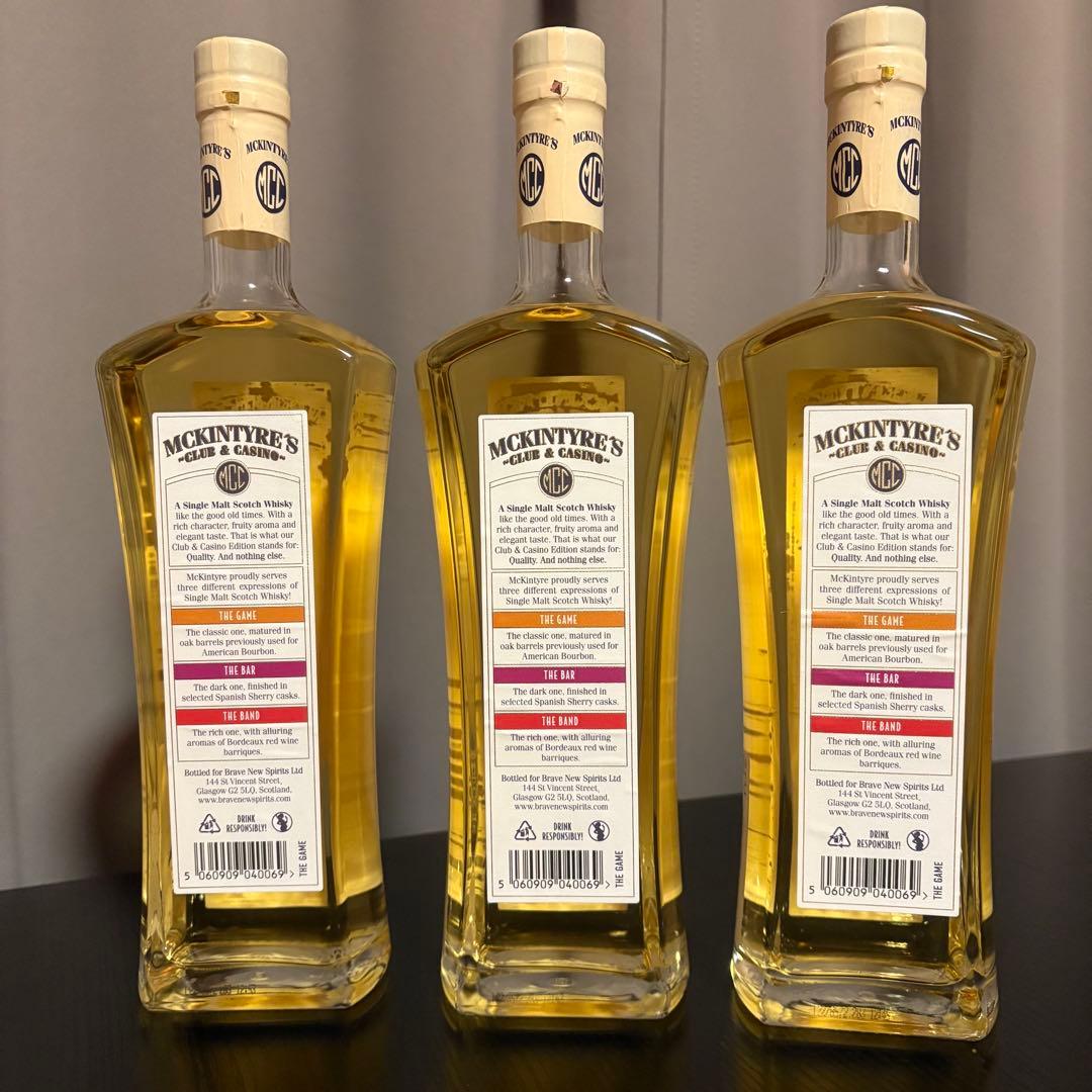 マッキンタイアーズ10年 3本セット シングルモルトスコッチウイスキー