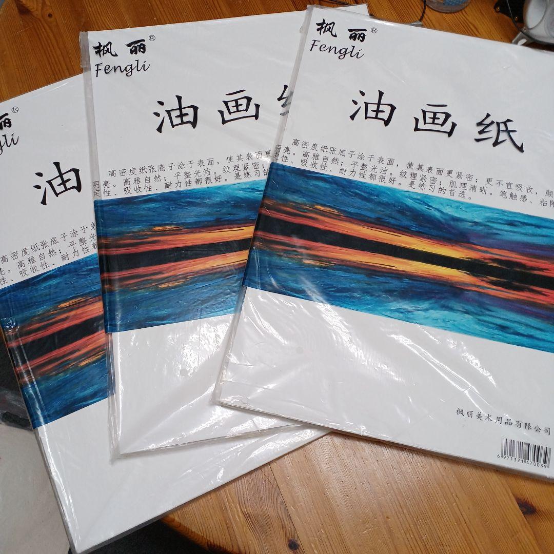 ペーパーパレット５点　油彩画・アクリル画・水彩画用 +　油画紙　８点 セット