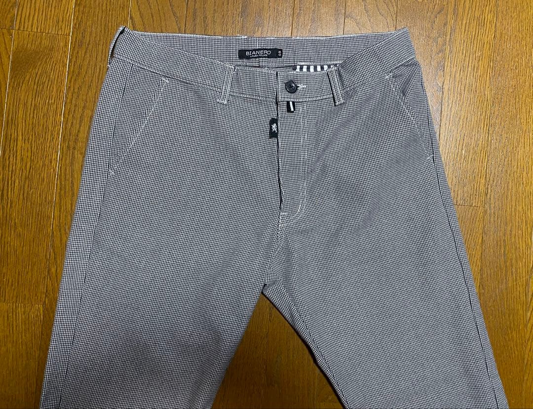 ビアンネロ ラウラフェリーチェ 千鳥格子柄パンツ ゴルフ