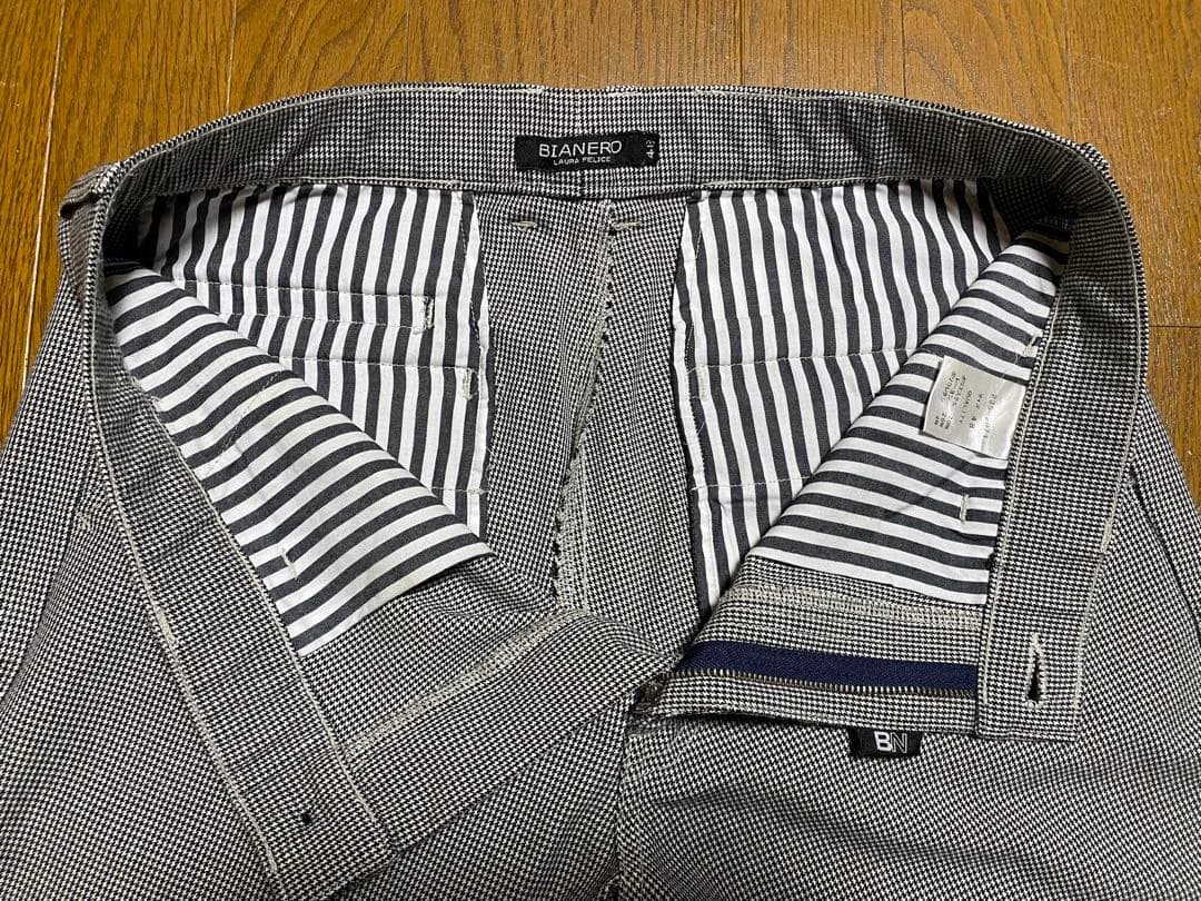 ビアンネロ ラウラフェリーチェ 千鳥格子柄パンツ ゴルフ