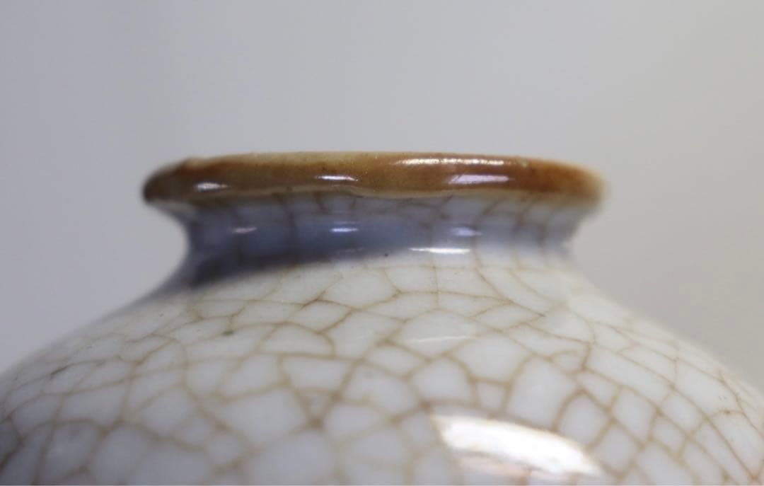 中国　清時代　哥釉水丞　アンティーク　送料込み1123